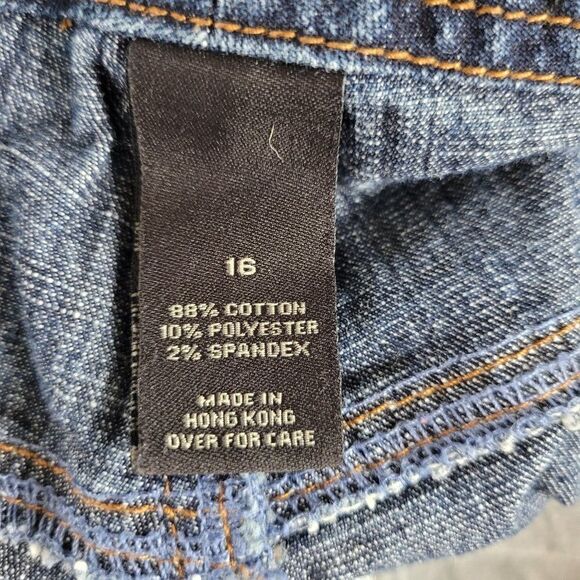 Vintage 80's Venezia High-rise Flare Jeans 16 Dark Wash Button Fly Smooth Bootie - Picture 15 of 16